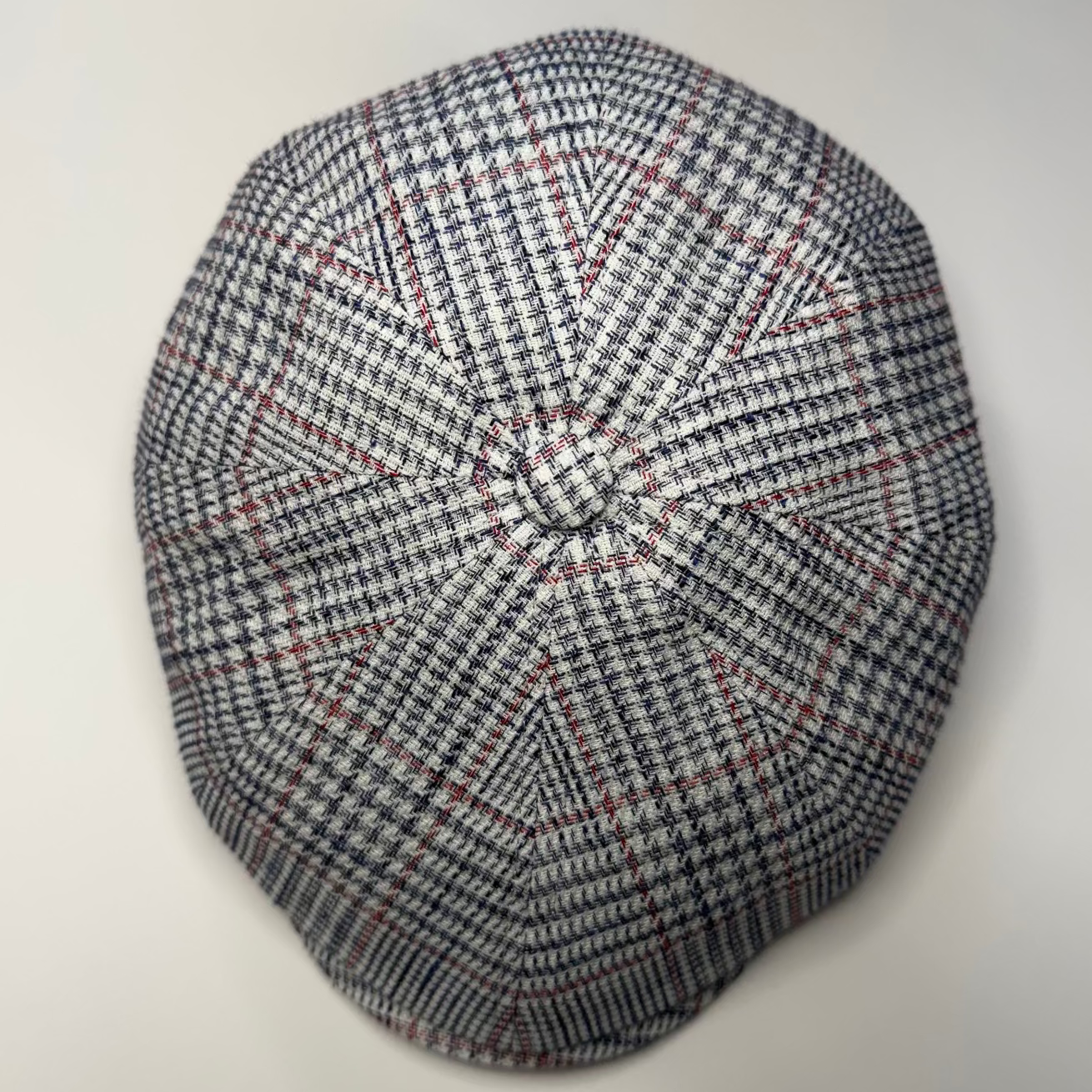 A Red, White, and Blue Check Newsboy cap by FunkyBrims.