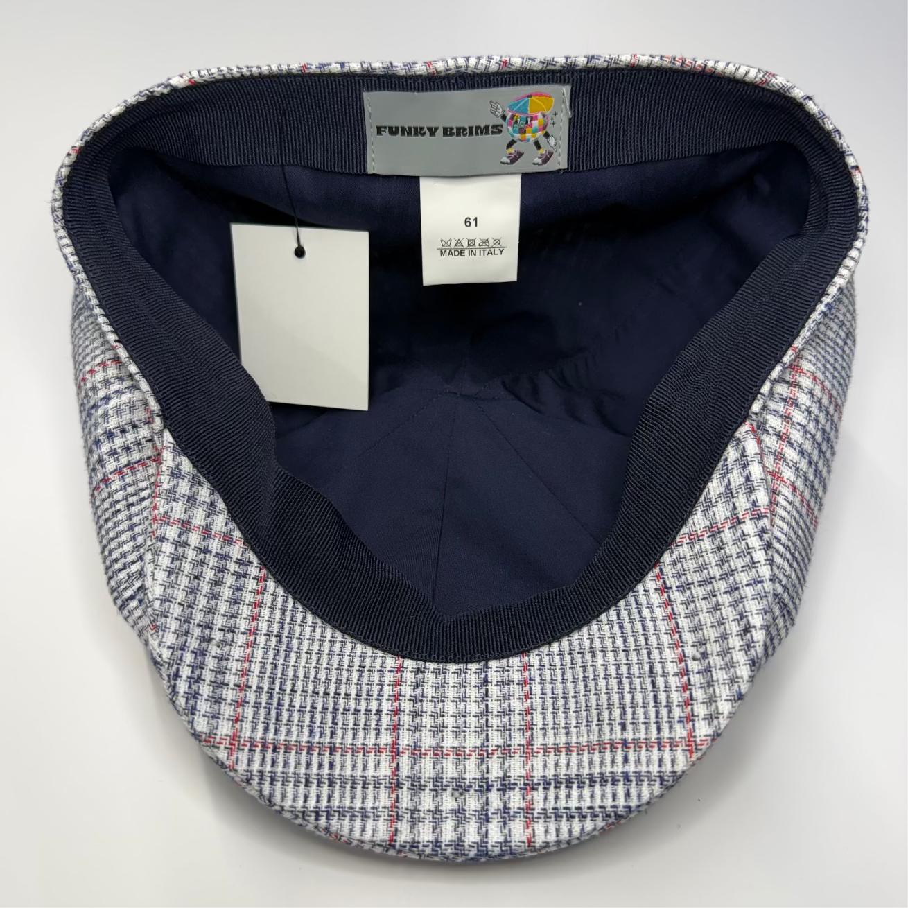 A Red, White, and Blue Check Newsboy cap by FunkyBrims.