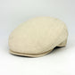 Beige flat cap on a white background