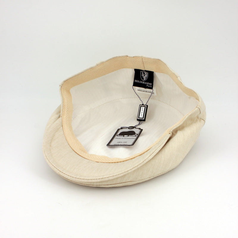 The Mainstay Flat Cap - Natural Cream by Hologramme Paris