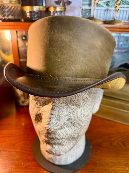 Marlow Burnt Honey Leather Top Hat