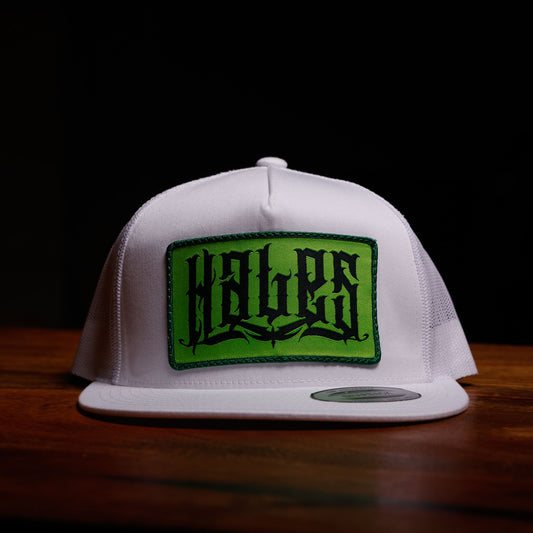 Green Cheyenne Flat Bill Trucker Hat by Hales Speed Shop x FunkyBrims