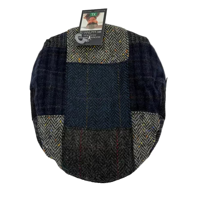 Checkered flat cap on a white background