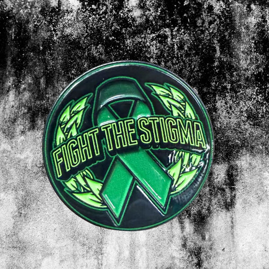 Green Ribbon -  Fight the Stigma Enamel Cap Pin by Hales Speed Shop x FunkyBrims