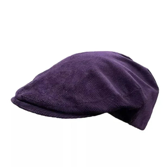 Royal Crown Edition Needlecord Flat Cap - Purple by Laird Hatters