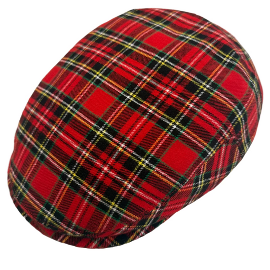 The Royal Stewart Tartan Flat Cap by FunkyBrims