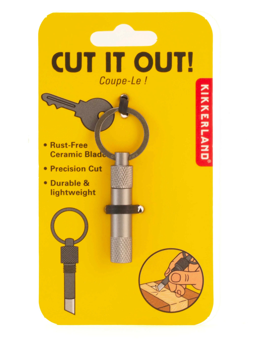 Cut it Out Knife Keychain