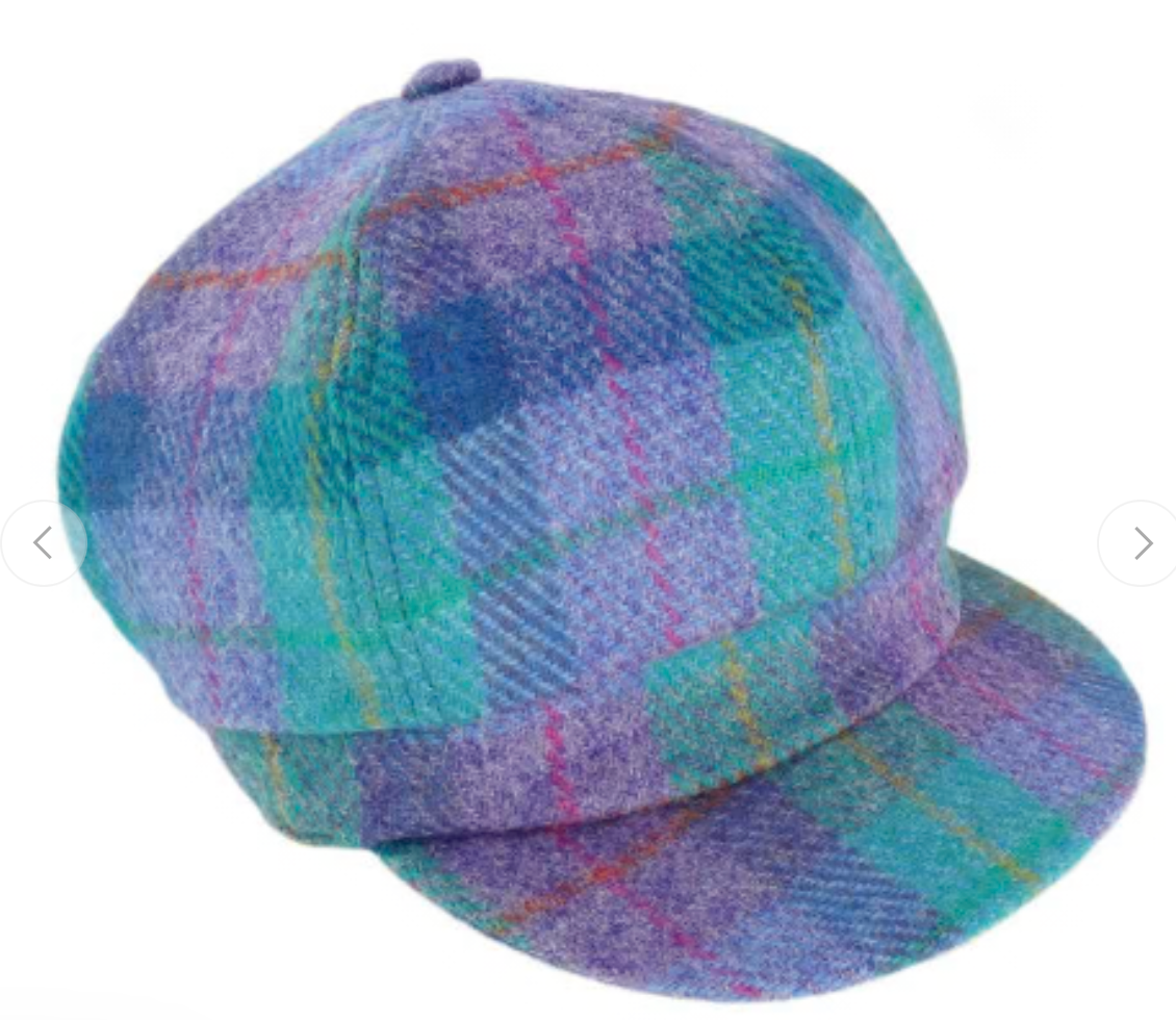 Purple & Blue Ladies Cap by Glen Appin of Scotland