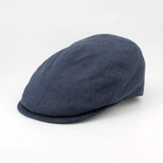 The Shade Navy Blue Split Flat Cap by FunkyBrims with 40 UPF protection.