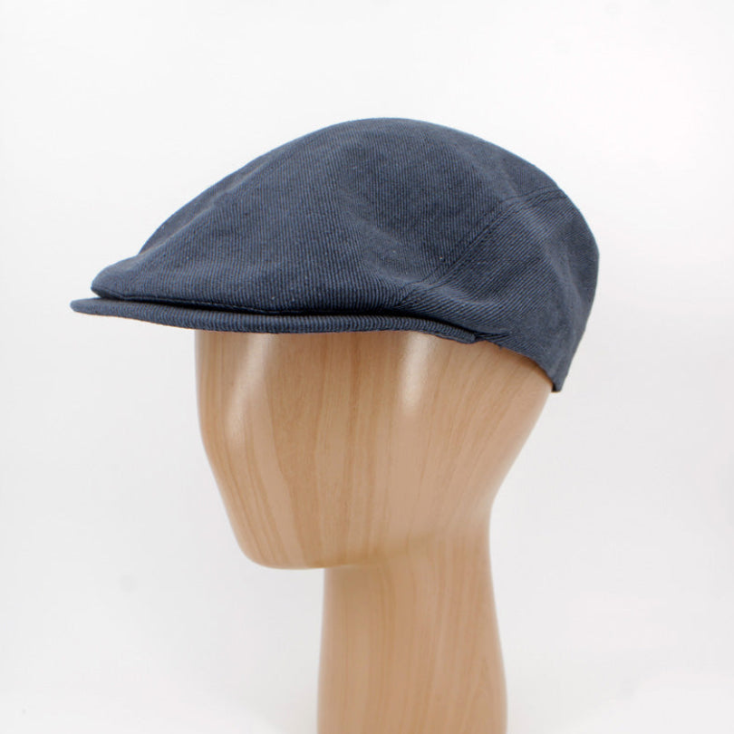 The Shade Navy Blue Split Flat Cap by FunkyBrims with 40 UPF protection.