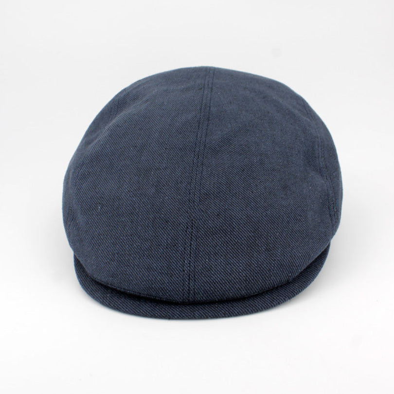 The Shade Navy Blue Split Flat Cap by FunkyBrims with 40 UPF protection.