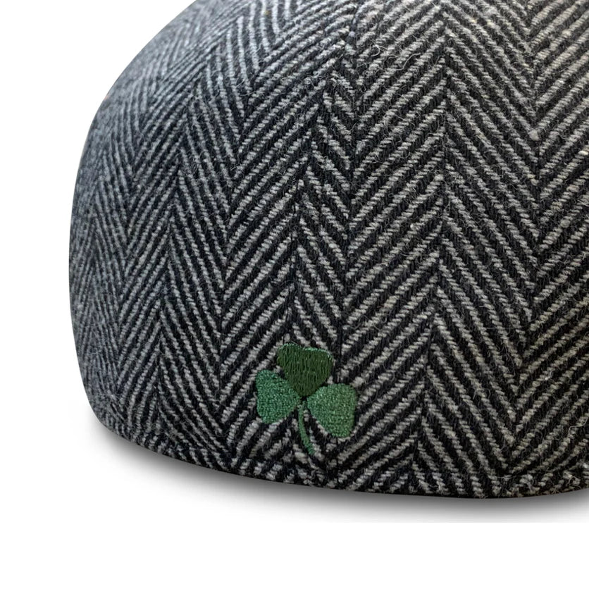 The Shamrock Peaky - Gray Herringbone Cap by Boston Scally Co.