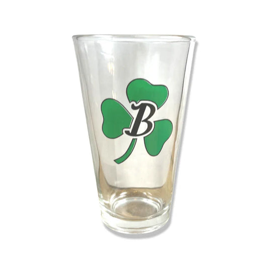 The Shamrock Pint Glass by Boston Scally Co.