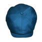 Hot teal newsboy cap on a white background