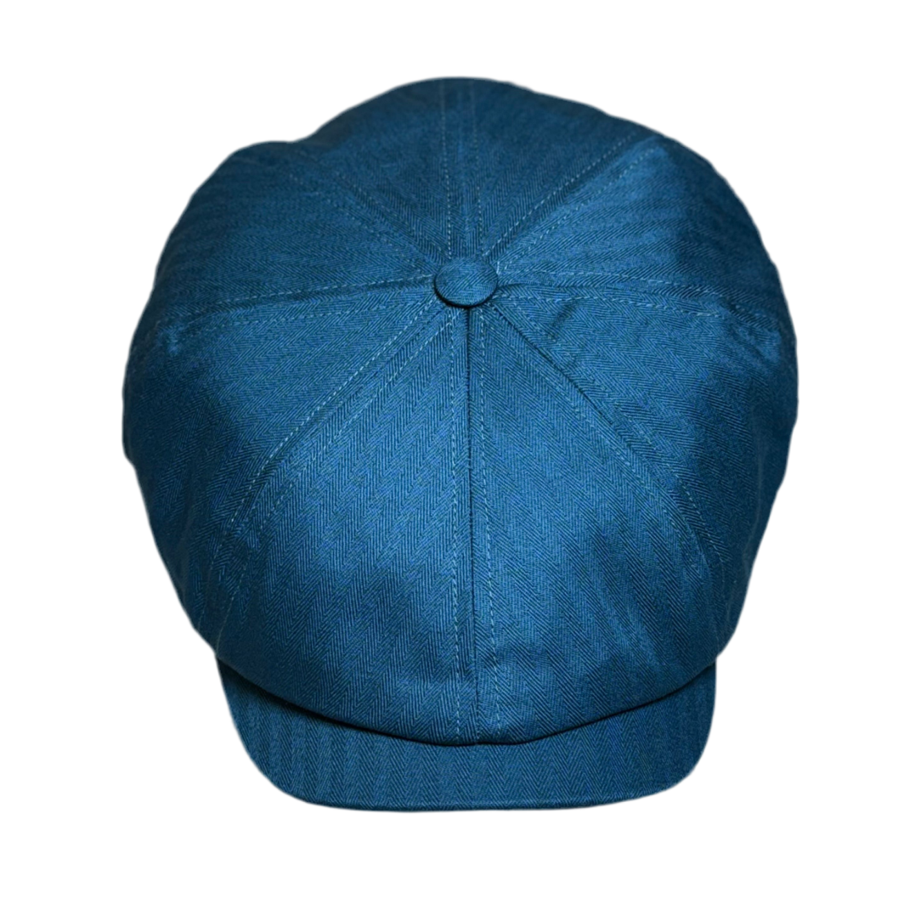 Hot teal newsboy cap on a white background