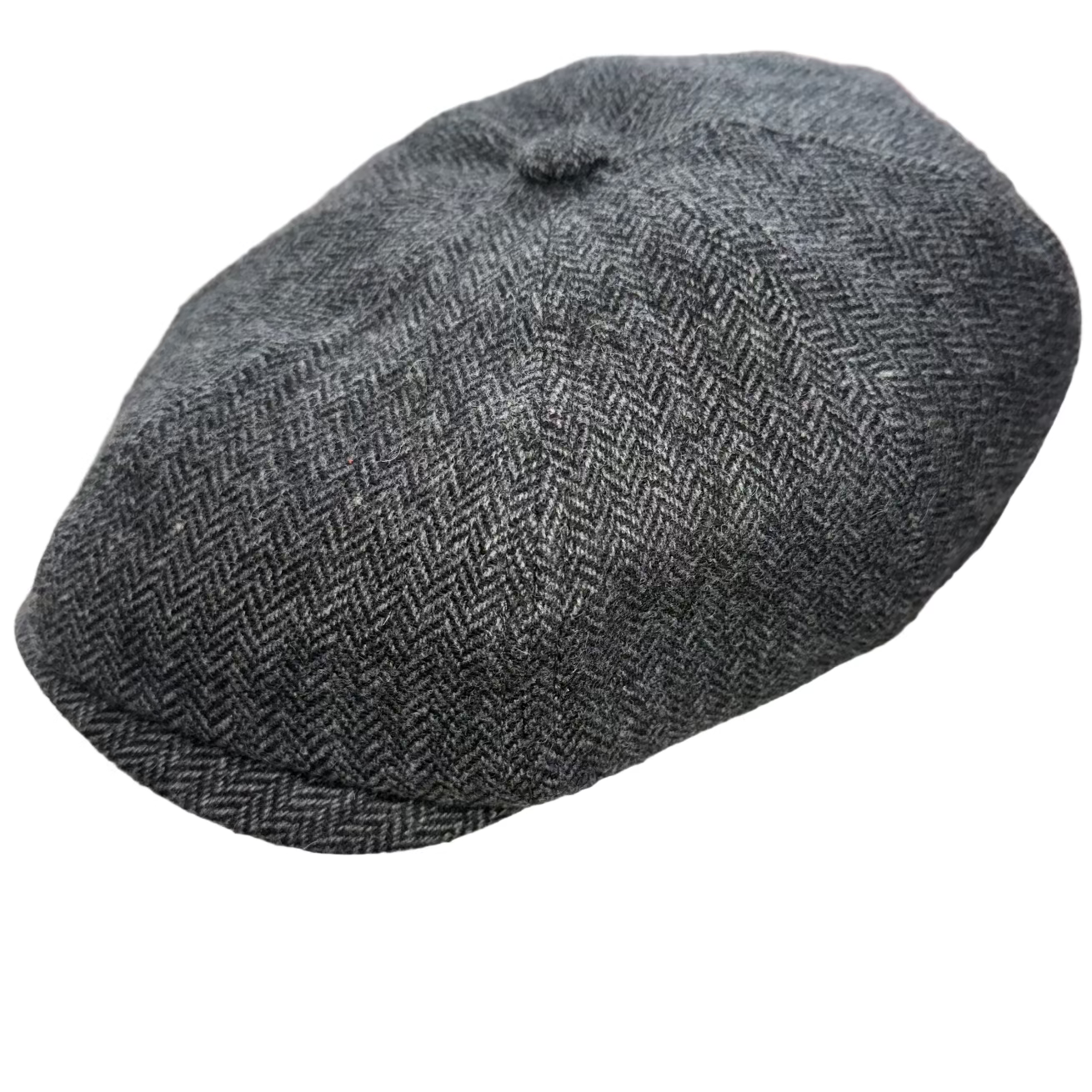 Tommy Shelby Newsboy Cap by FunkyBrims. Gray Herringbone