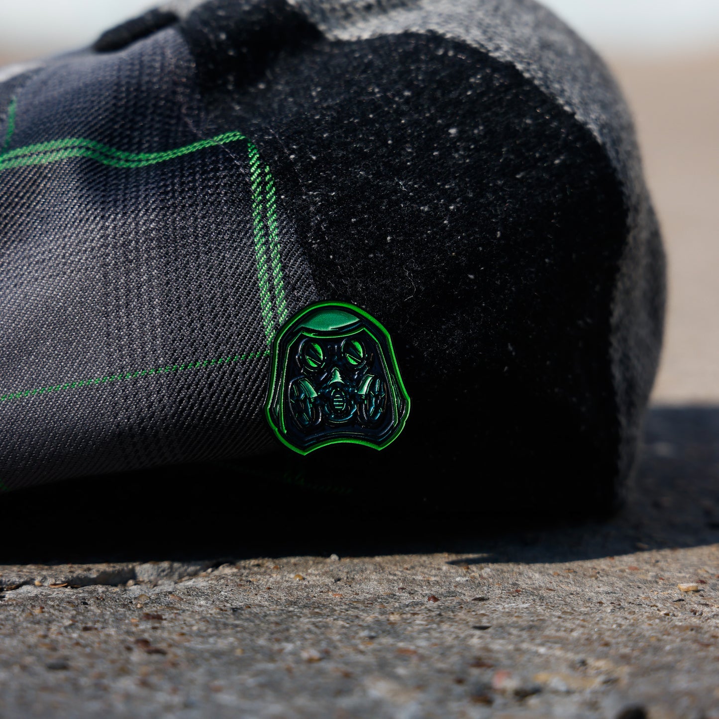 Toxicity Glow in the Dark Enamel Cap Pin by Hales Speed Shop x FunkyBrims