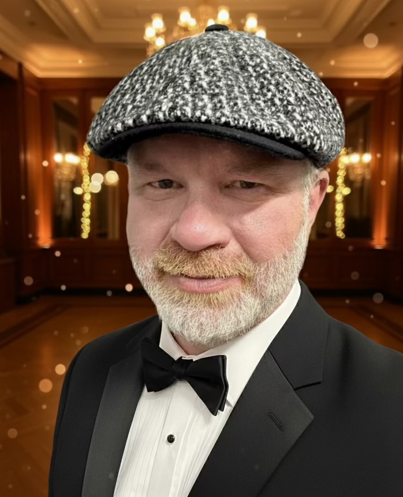 The "Tuxedo" Italian Tweed Newsboy Cap by FunkyBrims