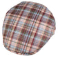Plaid patterned cap on a white background