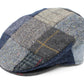 The Tweed Vintage Patchwork Cap in Blues and Grays by Hanna Hats of Donegal