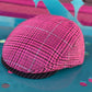 Warrior II Pink Houndstooth Flat Cap - Hales Speed Shop X FunkyBrims Collab (with Pin)