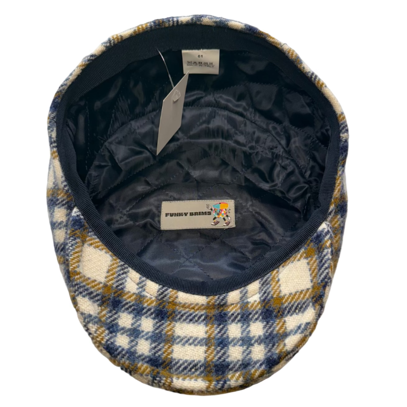 Yorkshire Plaid Flat Cap made in Italy FunkyBrims
