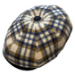 Yorkshire Plaid, blue and gold, newsboy at FunkyBrims