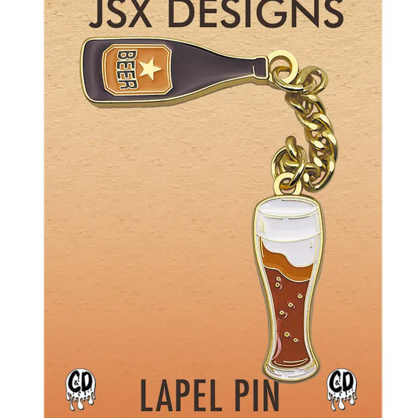 Beer Bottle Pint Enamel Pin