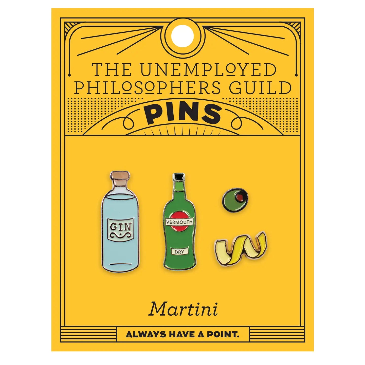 Martini Cap Pins