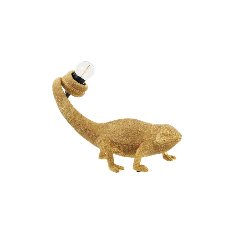 Resin Chameleon Table Lamp with Inline Switch