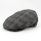 The Duke – Charcoal Plaid Flat Cap by Hologramme Paris – front angle