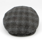 The Duke – Charcoal Plaid Flat Cap by Hologramme Paris – top view