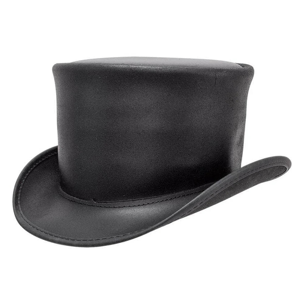 El Dorado Black Leather Top Hat