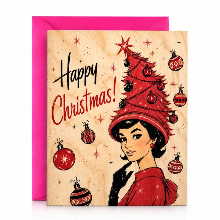 Spitfire Girl Wood Greeting Cards