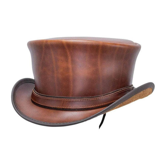 Hampton London Tan Leather Top Hat