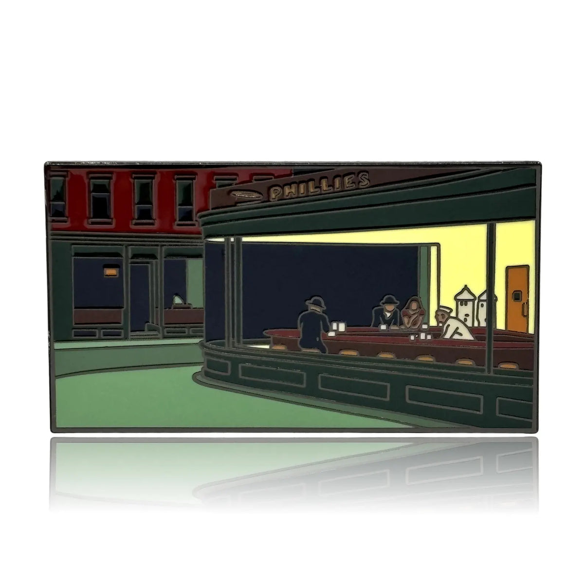 Nighthawks Painting Enamel Pin