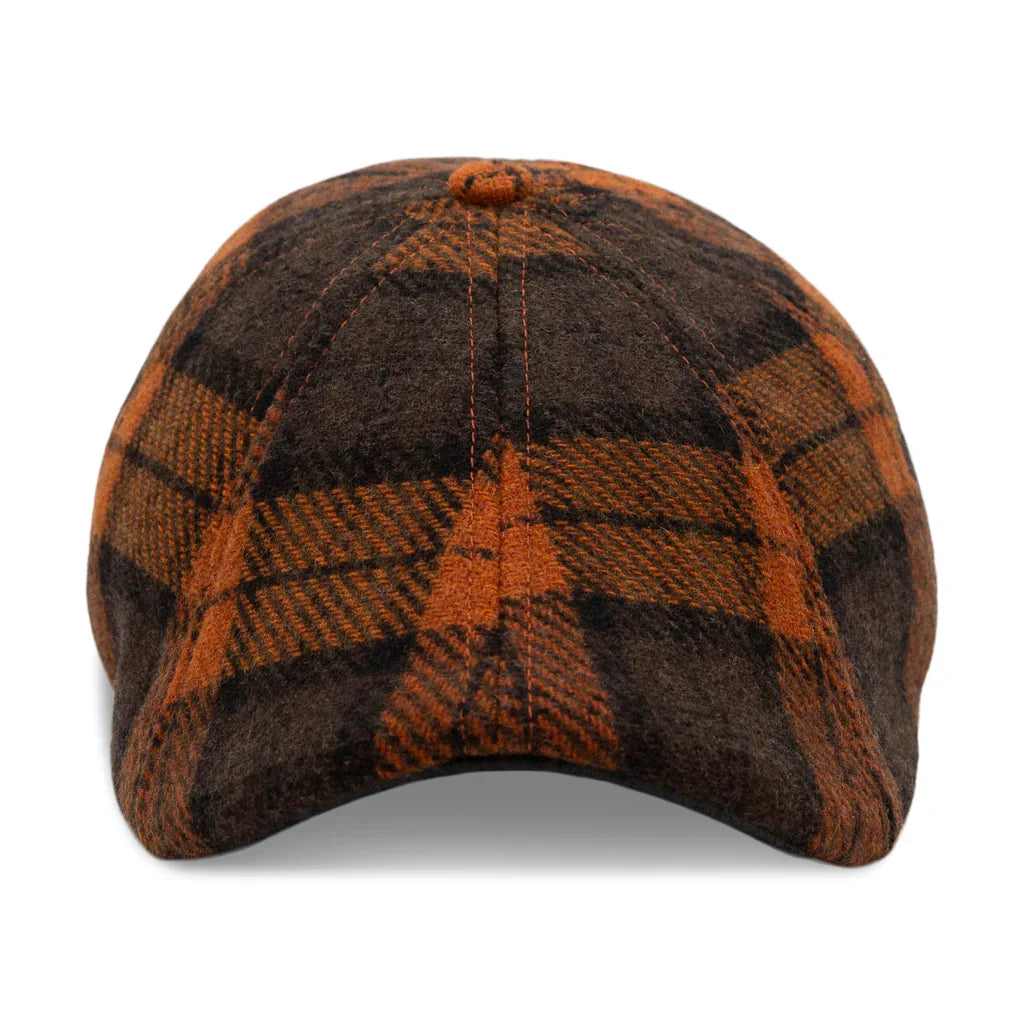 The Jack-O’-Rose - Orange Plaid Cap by Boston Scally Co.i