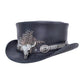 Marlow Leather Top Hat with True Grit Hat Band