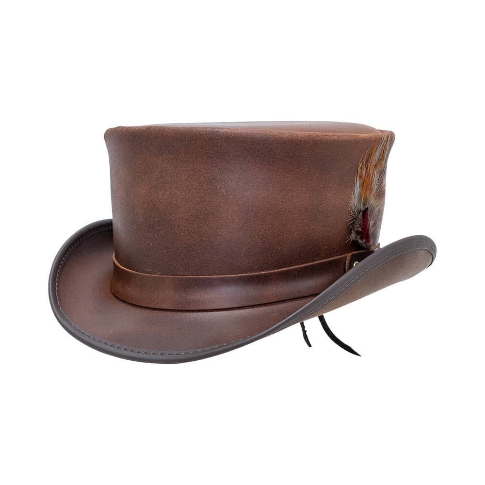 Marlow LT Brown Leather Top Hat