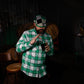 Feelin’ Lucky / Green Cheyenne Patchwork Flat Cap -  Hales Speed Shop X FunkyBrims Collab (with Pin)