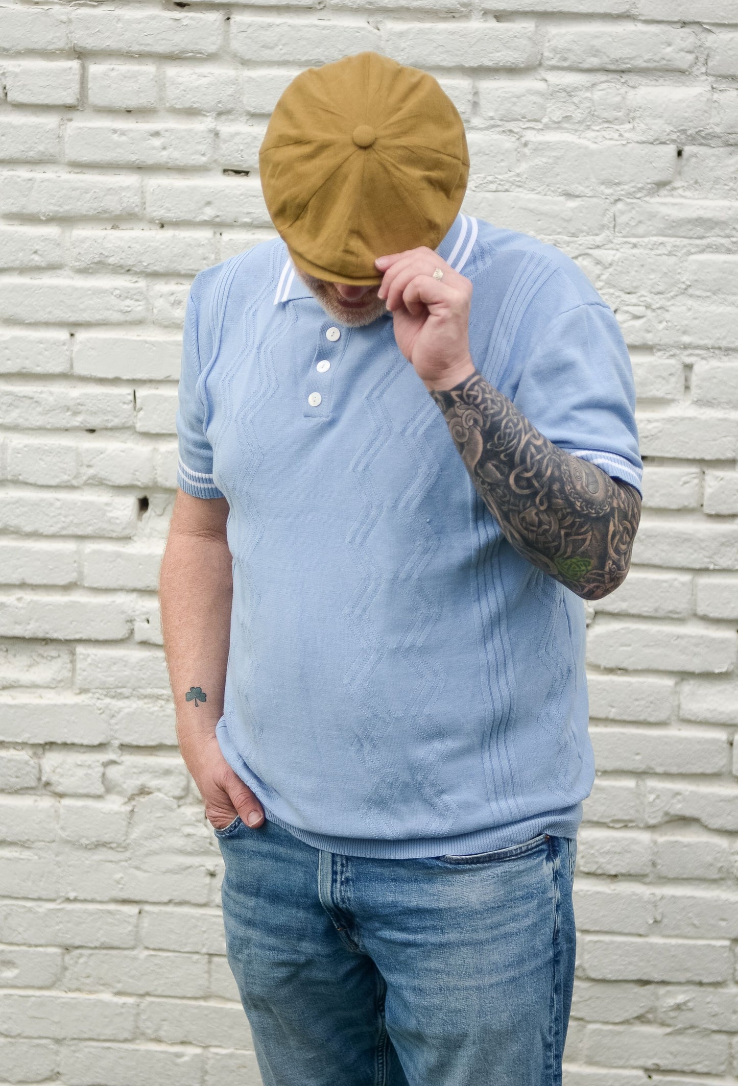 The Summer "Garrison" - Beige Newsboy Cap by Hologramme Paris
