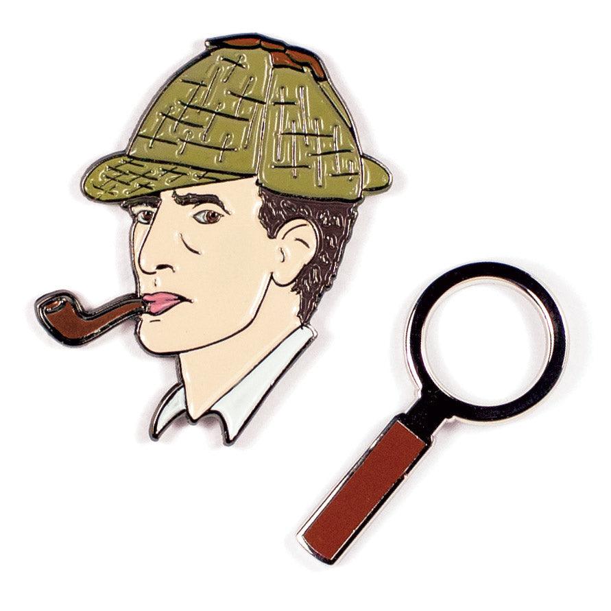 Sherlock Holmes & Glass Enamel Pin